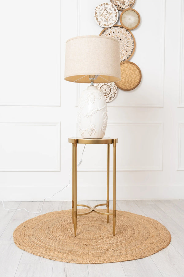Carraig Donn Gold And Marble Plant Stand