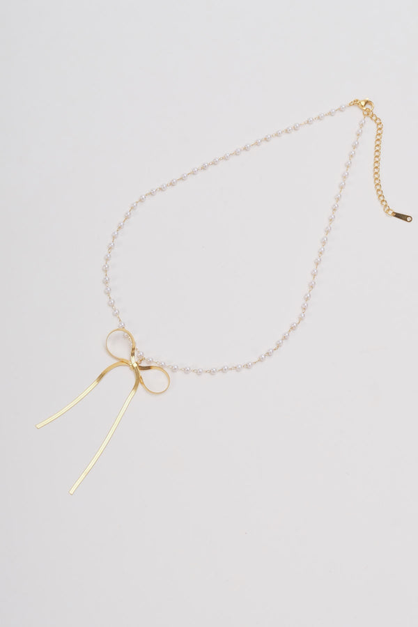 carraig donn Gold Bow Necklace