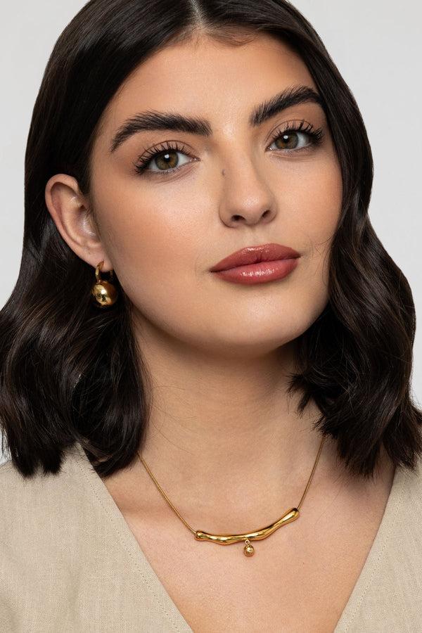 carraig donn Gold Branch Necklace