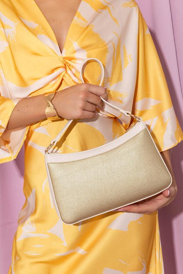 carraig donn Gold Colour Block Shoulder Bag