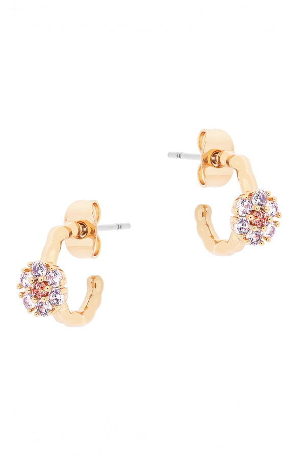 carraig donn Gold Daisy Hoop Earrings