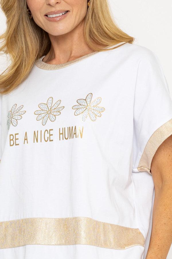 Carraig Donn Gold Detail Slogan Print T-Shirt