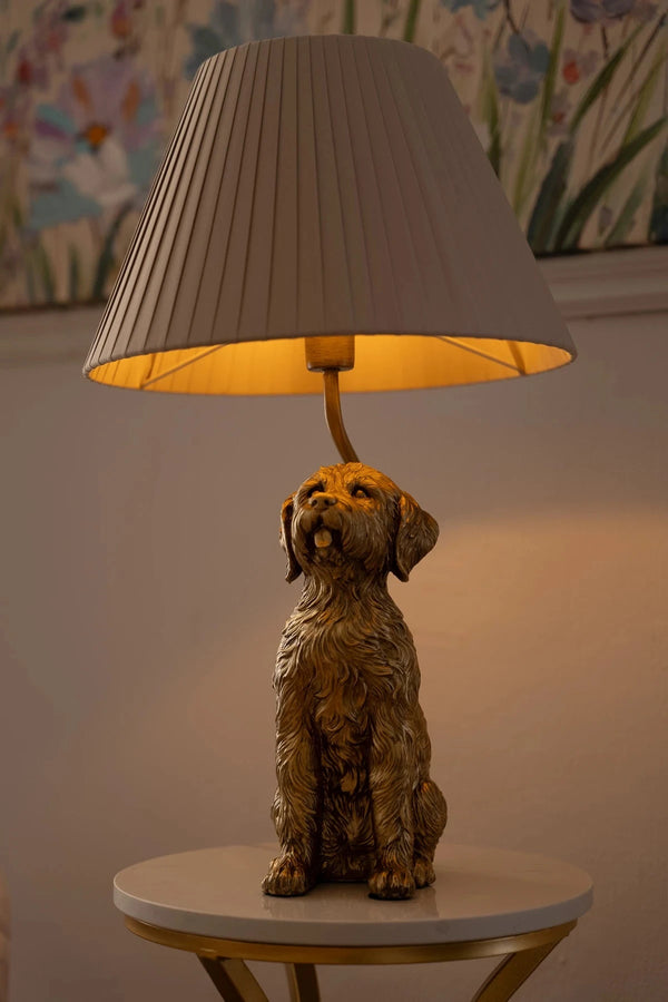 Carraig Donn Gold Dog Shaped Lamp