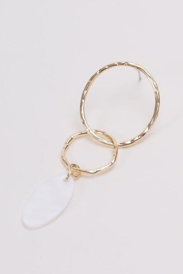 Carraig Donn Gold Double Hoop Drop Earrings