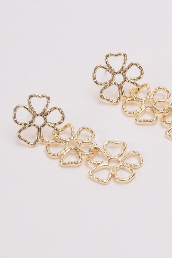 Carraig Donn Gold Flower Drop Earrings