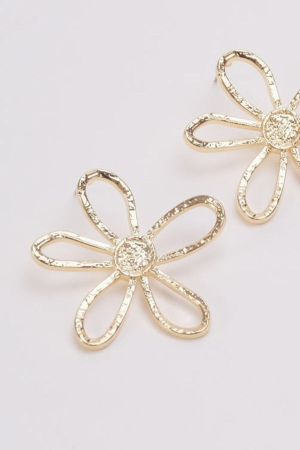 Carraig Donn Gold Flower Stud Earrings