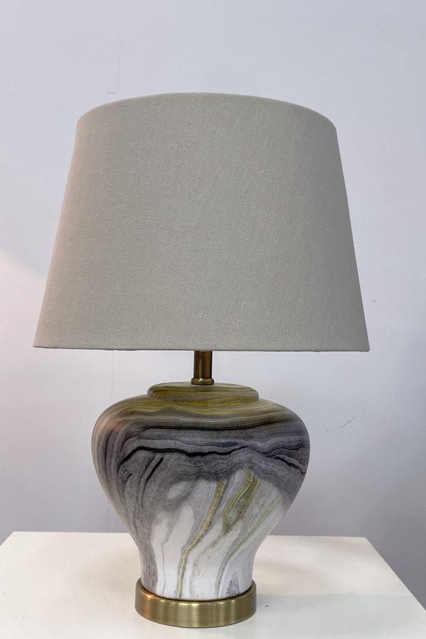 Carraig Donn Gold & Grey Marble Lamp