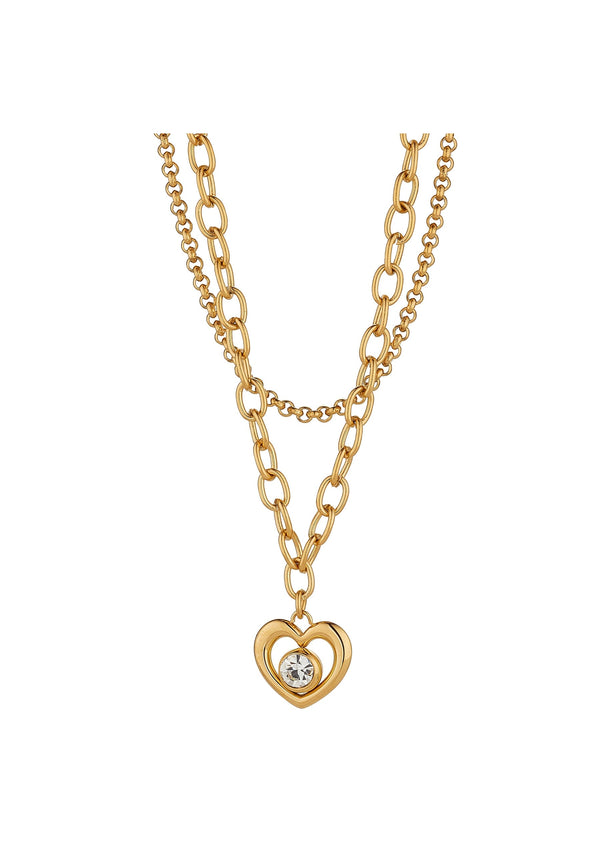 carraig donn Gold Layered Heart Necklace