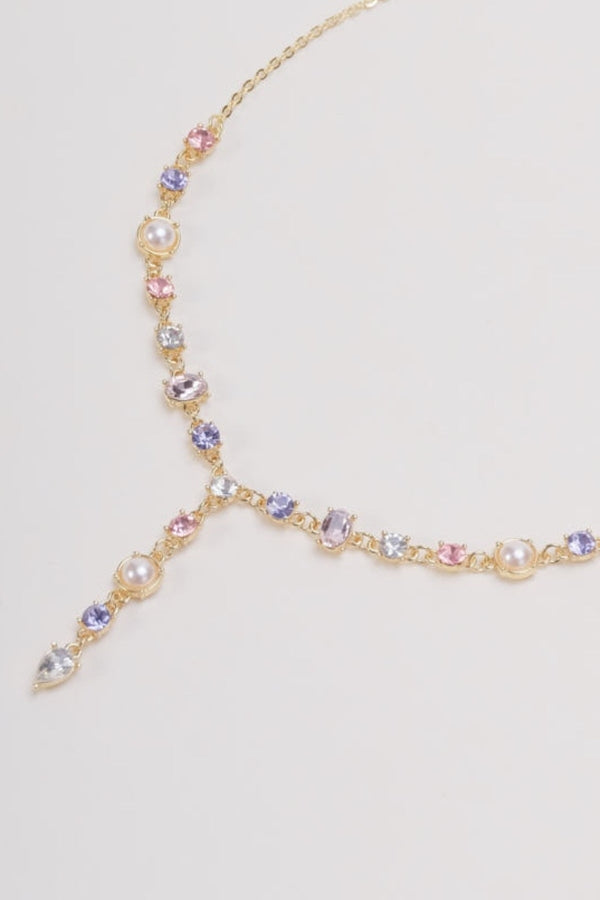 Carraig Donn Gold Necklace With Multicolour Stones