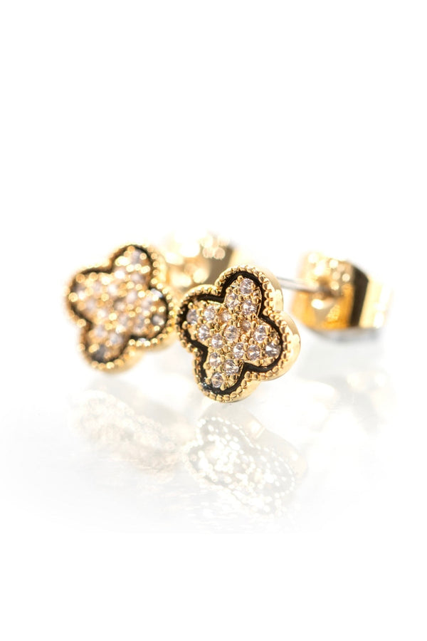 Carraig Donn Gold Plated Clover Earrings