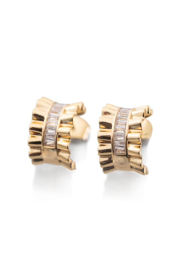 carraig donn Gold Plated Demi Hoop Earrings