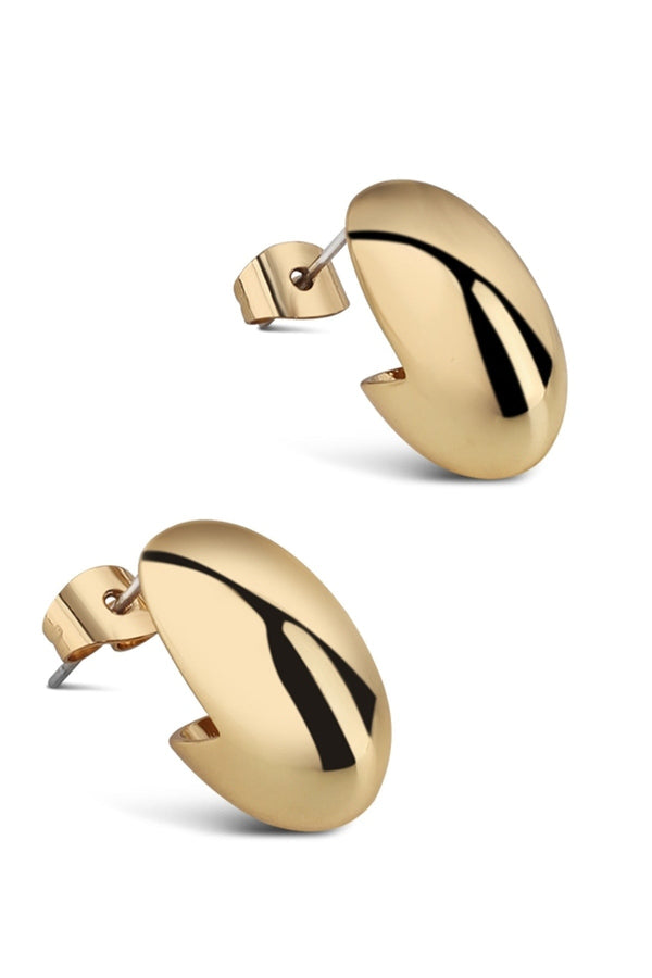 Carraig Donn Gold Plated Dome Mini Hoop Earrings
