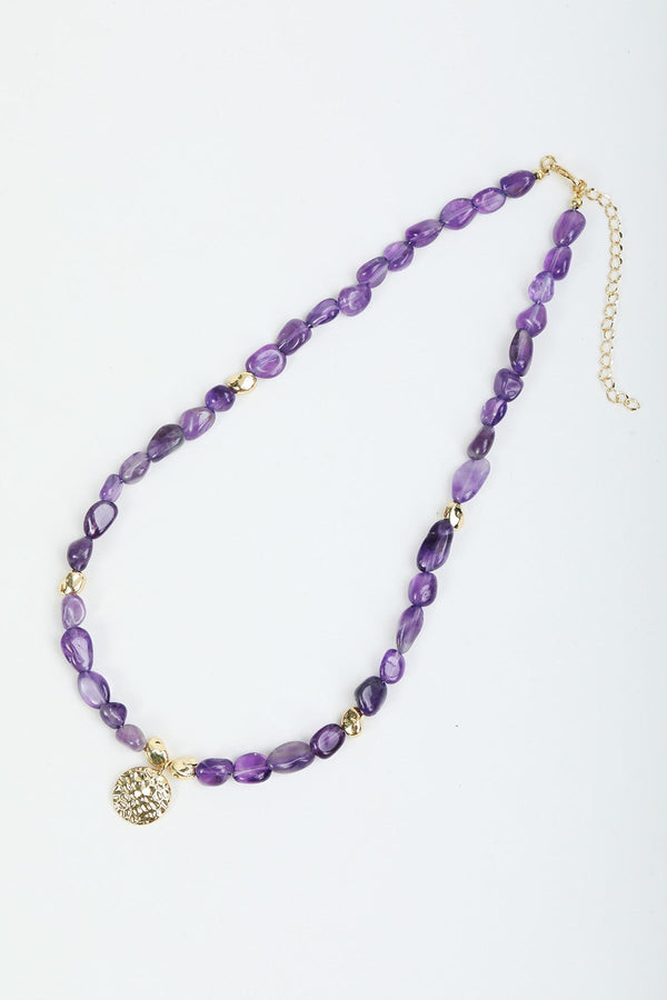Carraig Donn Gold & Purple Stone Necklace