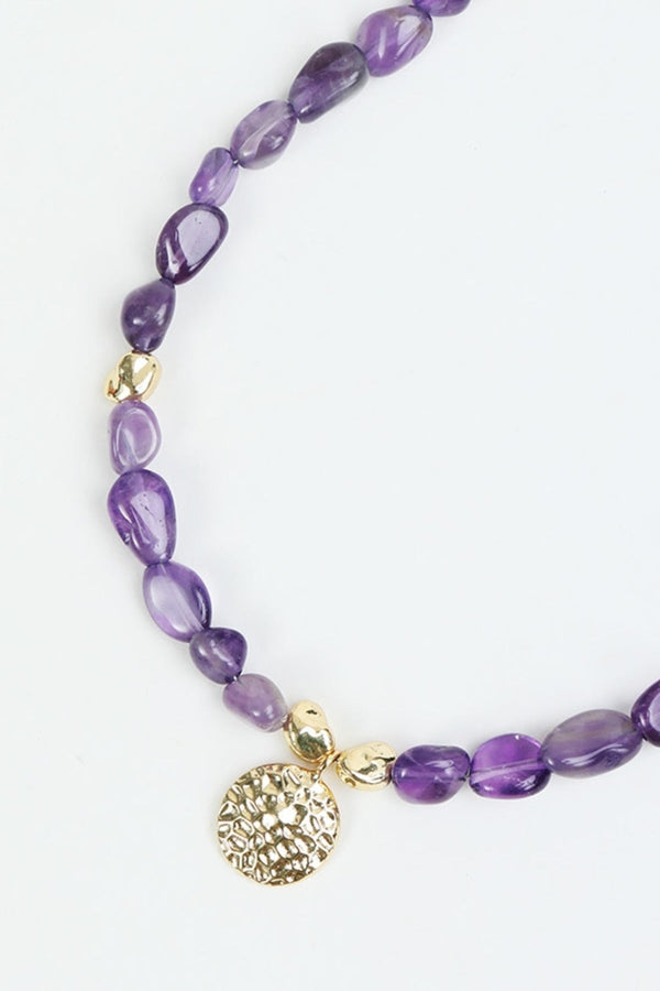 Carraig Donn Gold & Purple Stone Necklace