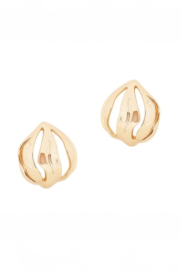 carraig donn Gold Shell Earrings