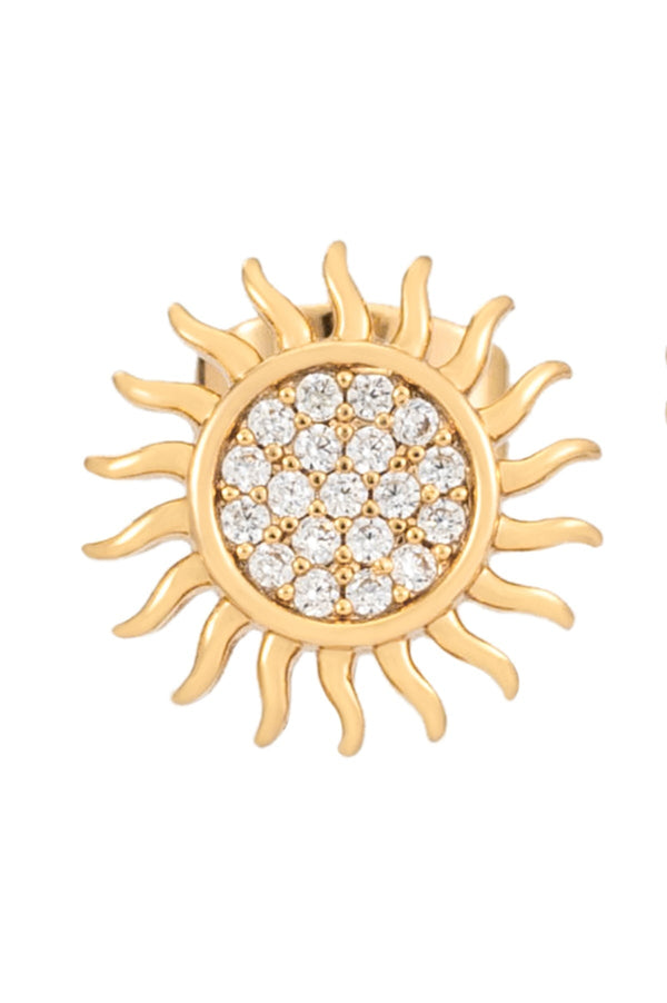 Carraig Donn Gold Soleil Mini Sun Stud Earrings