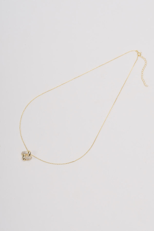 carraig donn Gold Square Knot Necklace