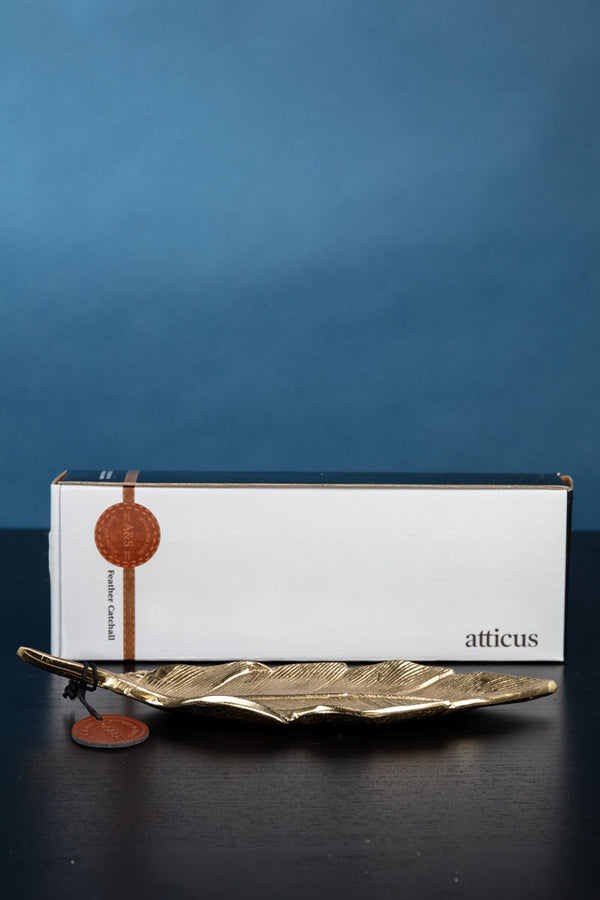 Carraig Donn Gold Tone Feather Catch All Tray