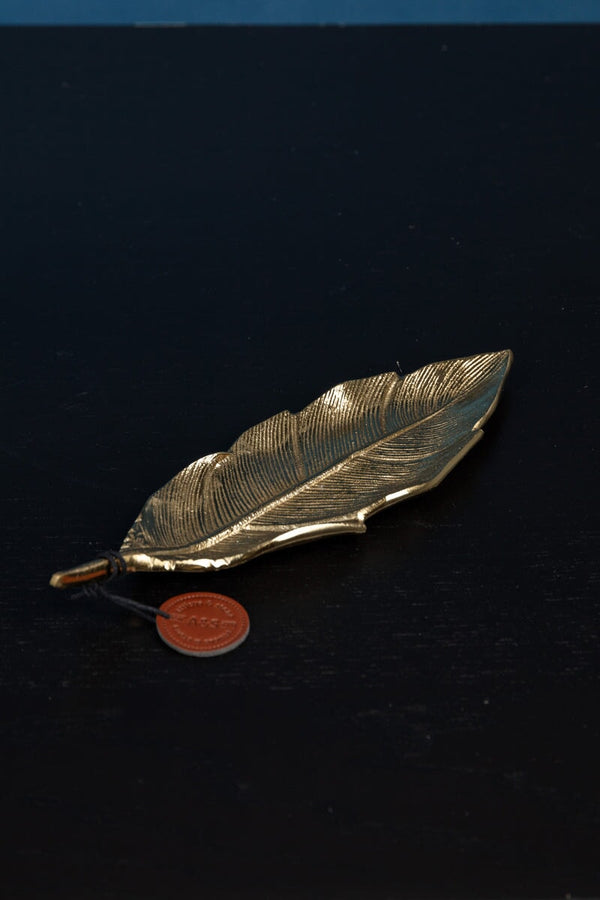 carraig donn Gold Tone Feather Catch All Tray