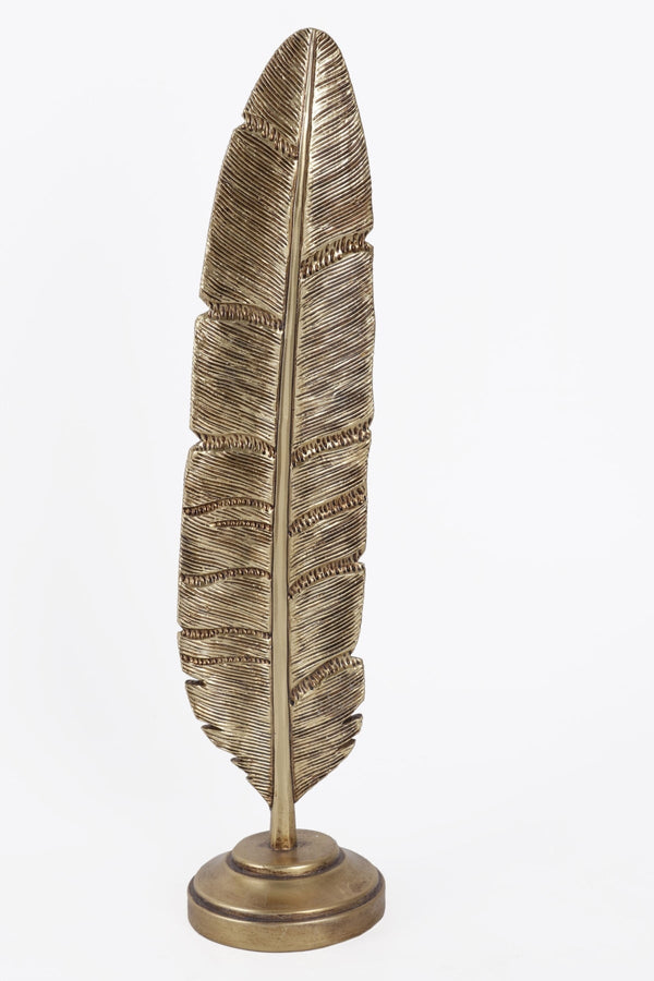 Carraig Donn Gold Tone Feather Ornament