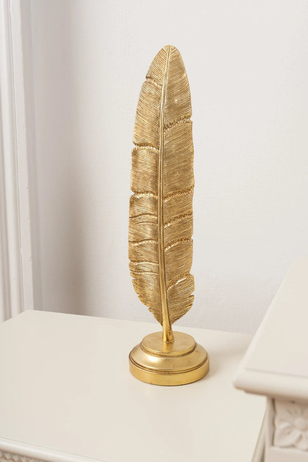 carraig donn Gold Tone Feather Ornament