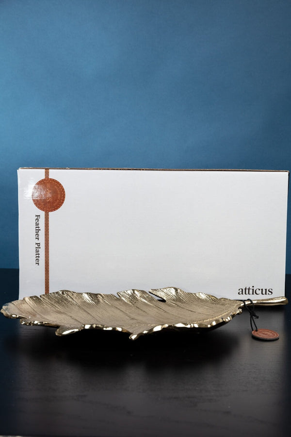 carraig donn Gold Tone Feather Platter