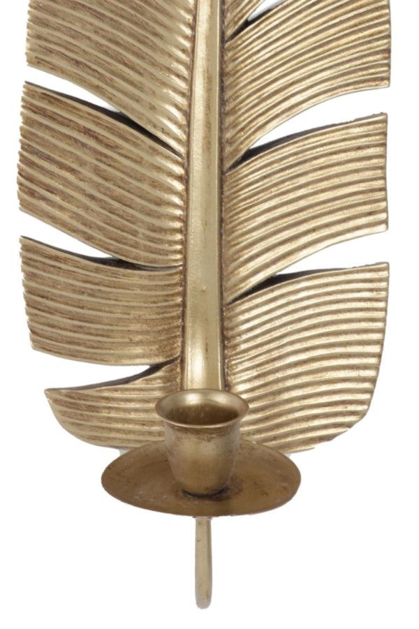 Carraig Donn Gold Tone Leaf Wall Sconce
