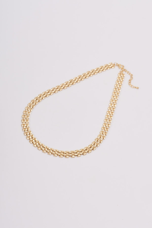 carraig donn Gold Woven Link Necklace