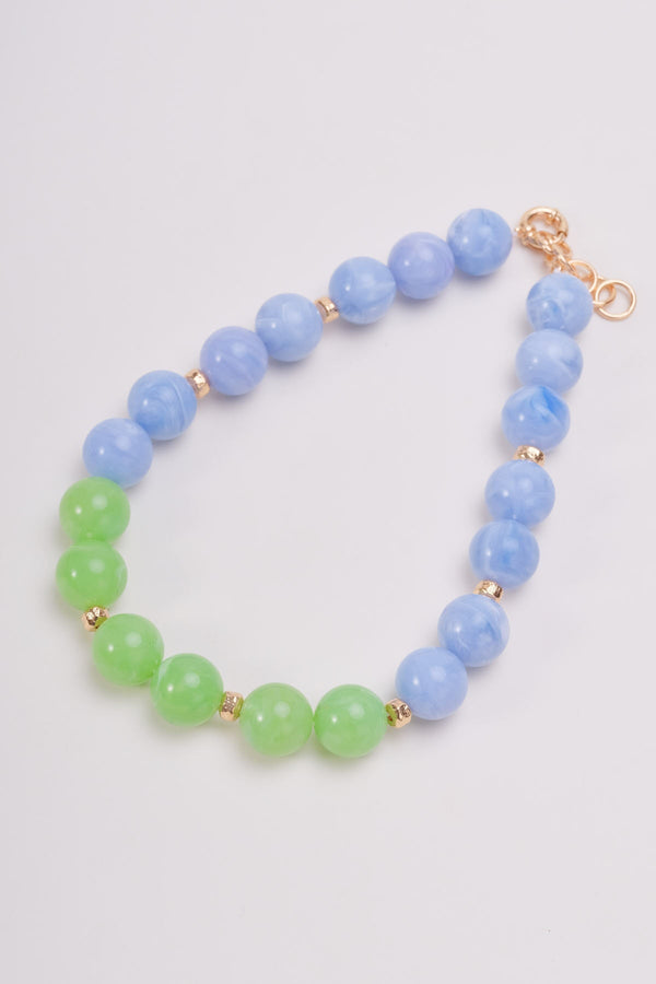 carraig donn Green & Blue Beaded Necklace