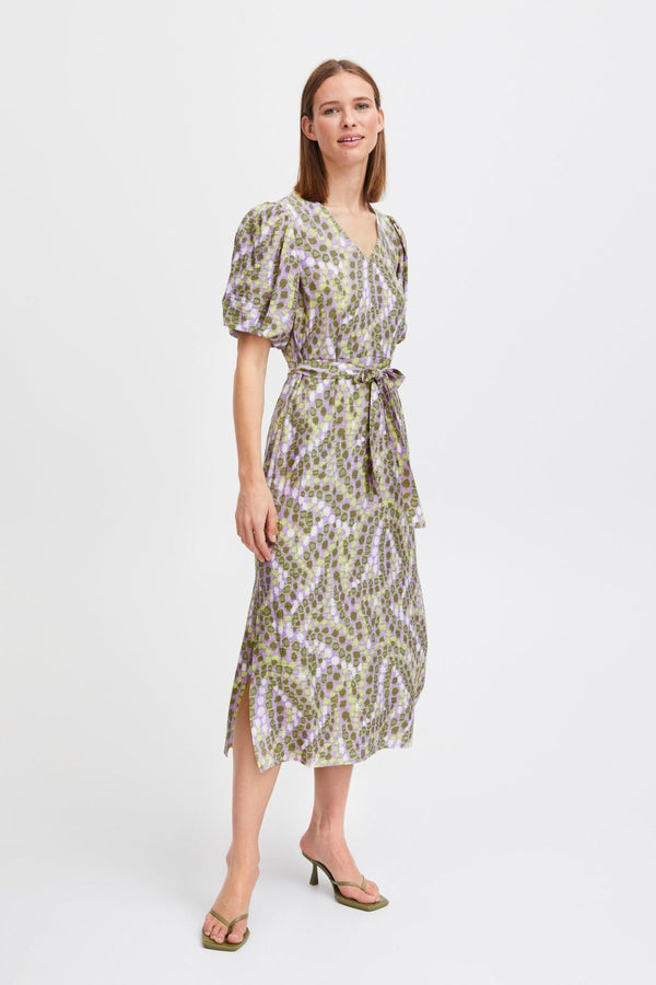 Carraig Donn Green Printed Midi Dress