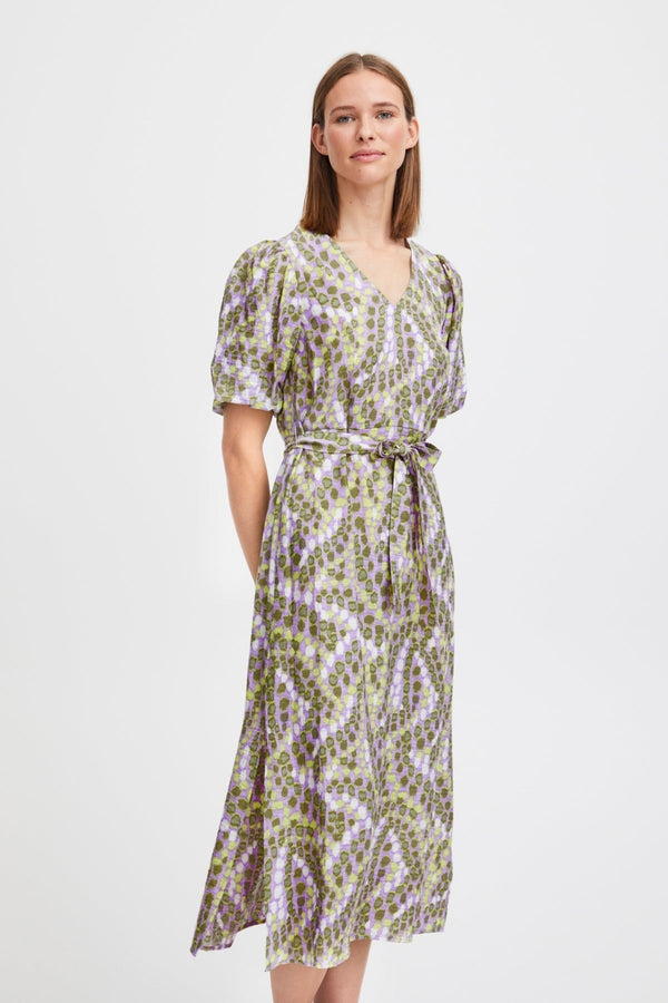 carraig donn Green Printed Midi Dress