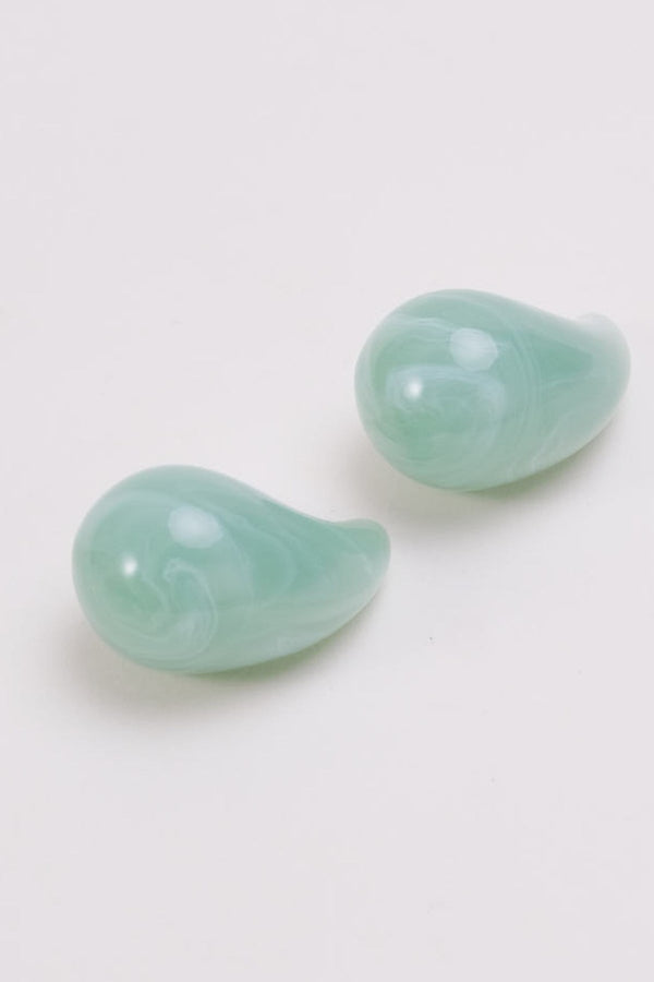 Carraig Donn Green Teardrop Stud Earrings
