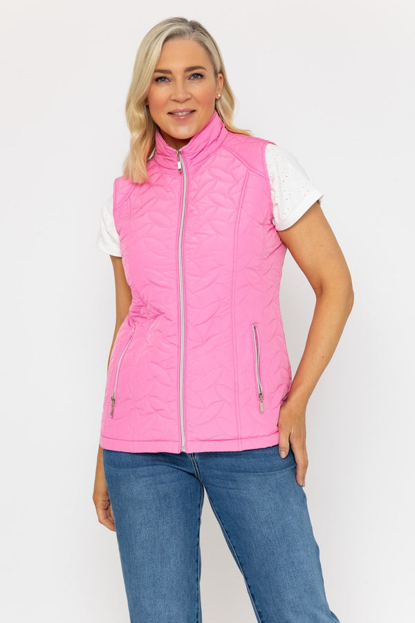 Carraig Donn Hot Pink Embossed Quilted Gilet