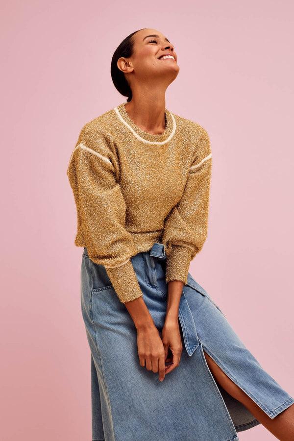 Carraig Donn Inoa Midi Denim Skirt