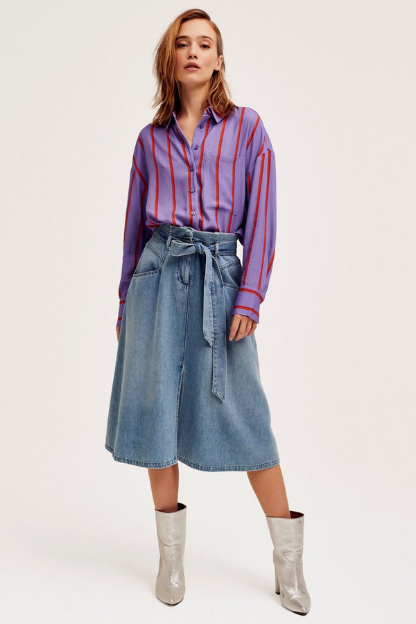 Carraig Donn Inoa Midi Denim Skirt