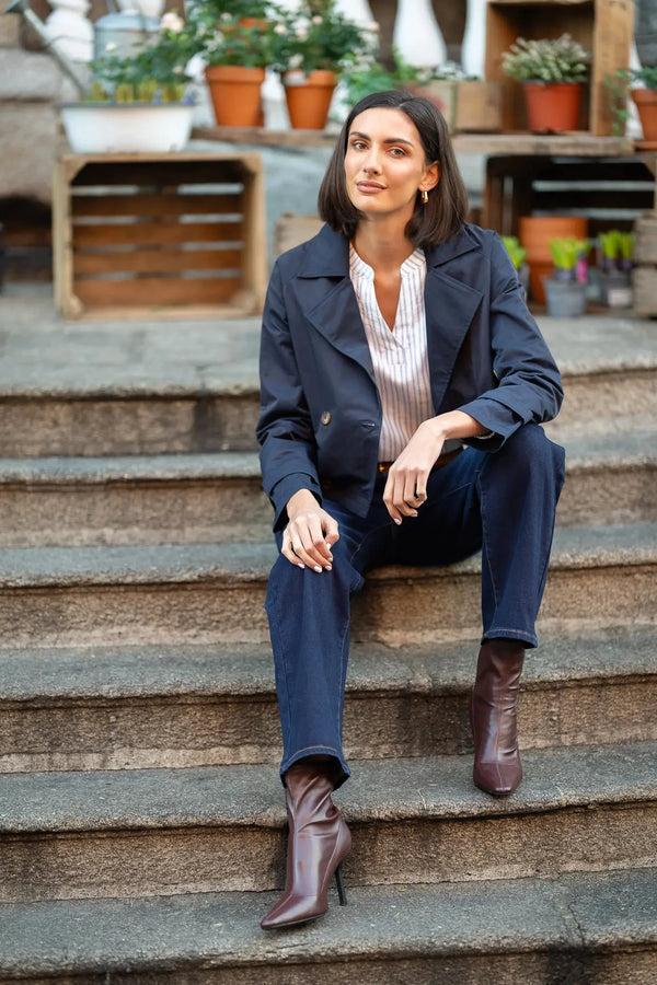 Carraig Donn Isabel Wide Leg Denim Trousers