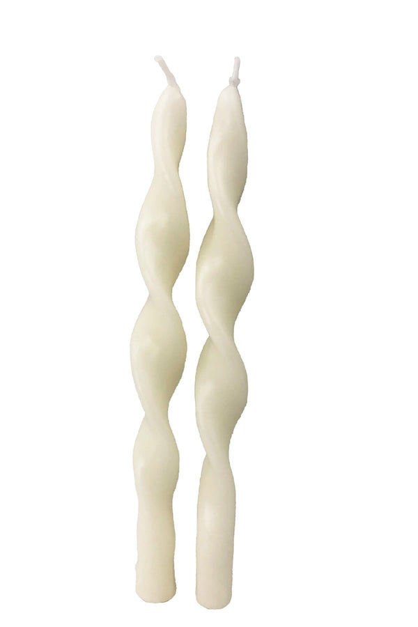 carraig donn Ivory Spiral Dinner Candle Set Of 2