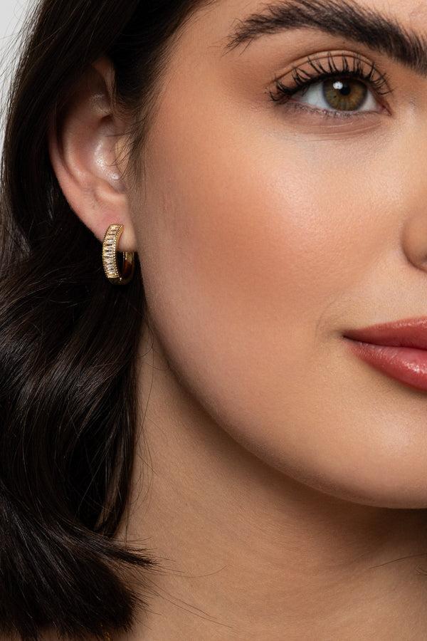 carraig donn Izabella B Medium Gold Hoops