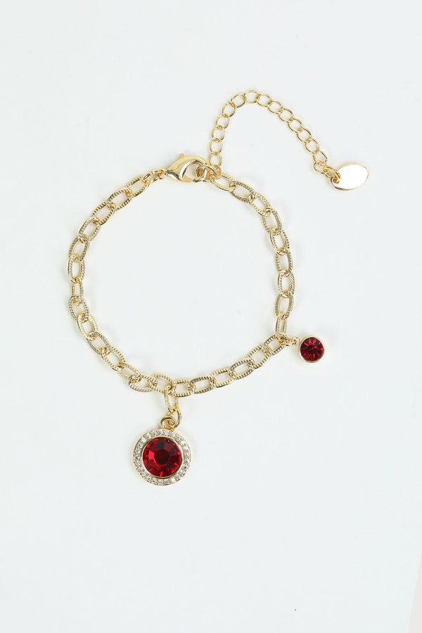 carraig donn January Birthstone Charm Bracelet