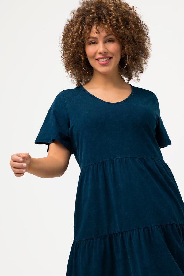 Carraig Donn Jersey Knee Length Dress In Navy