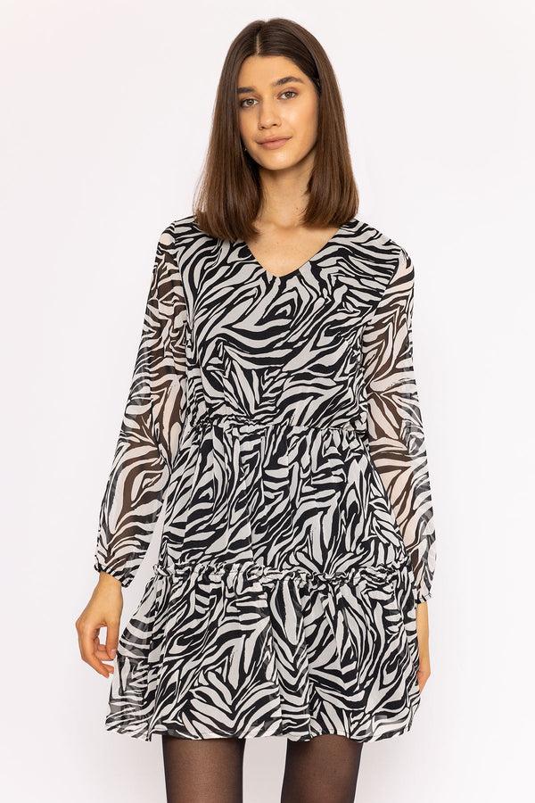 Carraig Donn Jessie Dress In Zebra Print