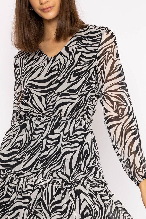 Carraig Donn Jessie Dress In Zebra Print