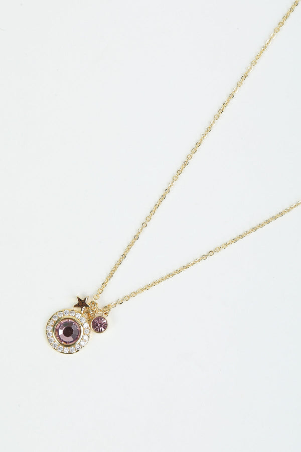 carraig donn June Birthstone Charm Necklace