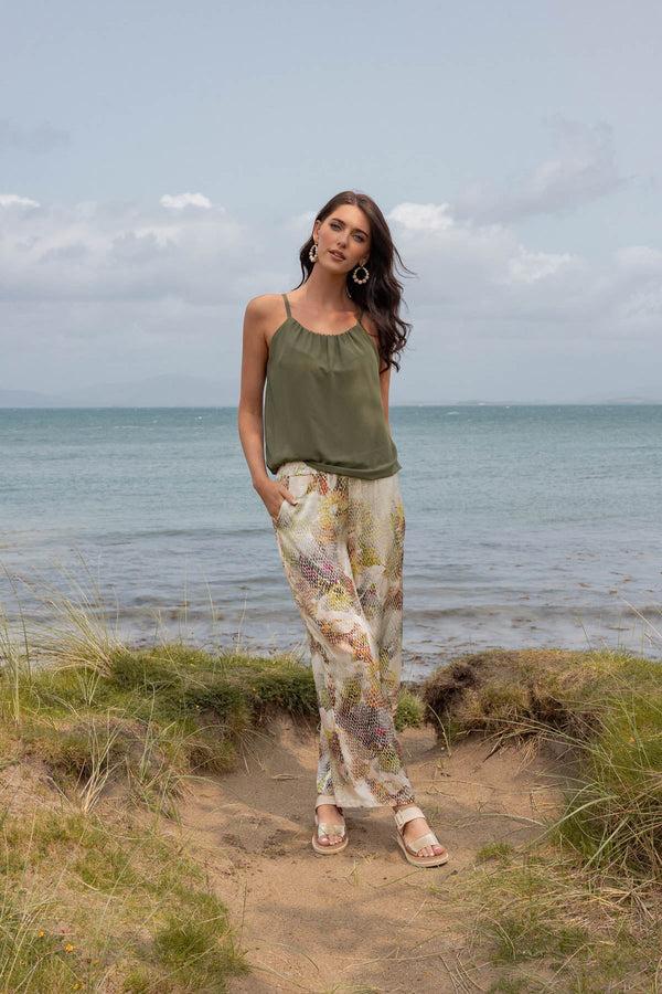 Carraig Donn Khaki Blouson Sleeveless Cami Top