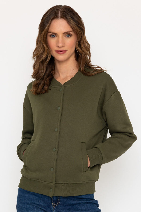 carraig donn Khaki Jersey Bomber Jacket