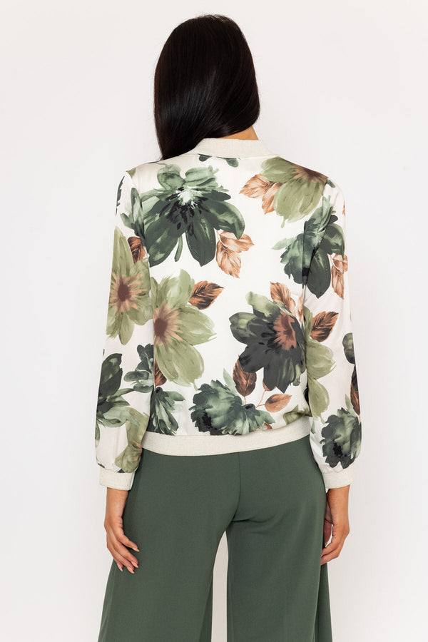 Carraig Donn Khaki Printed Bomber Jacket