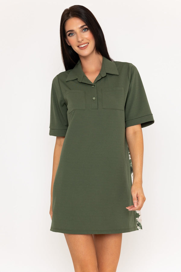 carraig donn Khaki Utility Shift Mini Dress
