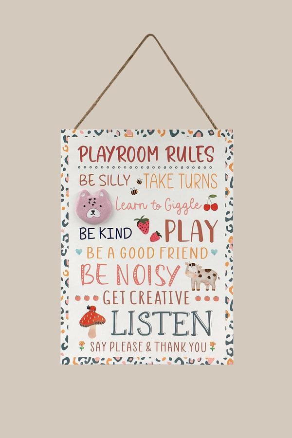 carraig donn Kids Playroom Rules Plaque