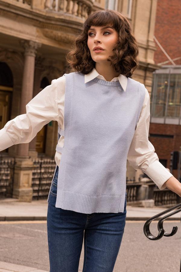 carraig donn Knit Strap Slipover in Blue