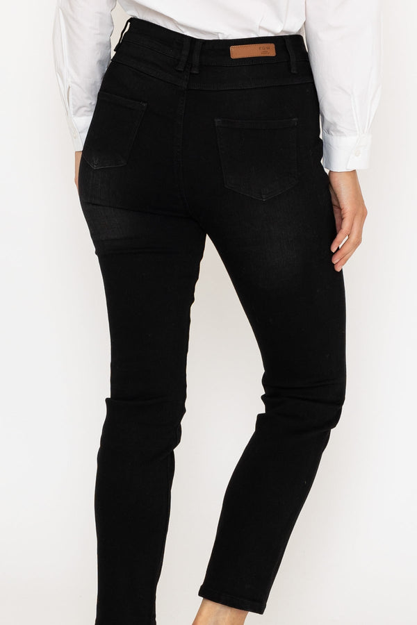 Carraig Donn Lana Straight Leg Jeans In Charcoal